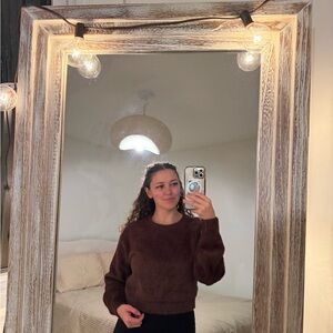 Hollister Dark Brown Crew Neck Sweater